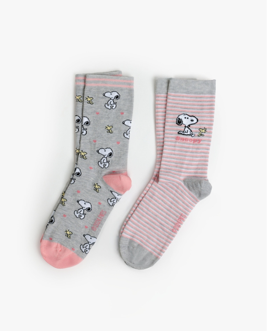 PEANUTS Calcetín Mediano Snoopy & Friends para Mujer, (Caja de 6 unidades) SURTIDO PEANUTS Calcetín Mediano Snoopy & Friends para Mujer, (Caja de 6 unidades) SURTIDO