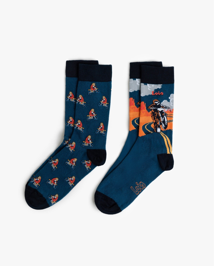 LOIS Calcetín Mediano Lois Urban Motor para Hombre, (Caja de 6 unidades) SURTIDO LOIS Calcetín Mediano Lois Urban Motor para Hombre, (Caja de 6 unidades) SURTIDO