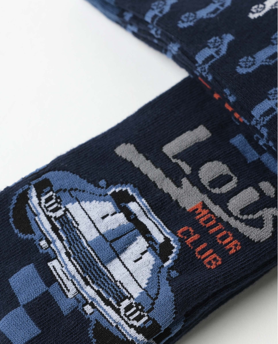 LOIS Calcetín Mediano Lois Motorclub para Hombre, (Caja de 6 unidades) SURTIDO LOIS Calcetín Mediano Lois Motorclub para Hombre, (Caja de 6 unidades) SURTIDO