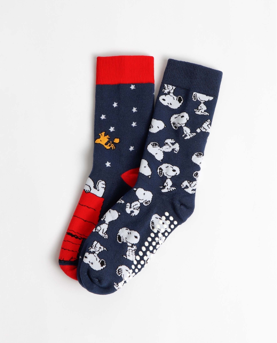 PEANUTS Calcetín Antideslizante Snoopy para Mujer, (Caja de 6 pares) SURTIDO PEANUTS Calcetín Antideslizante Snoopy para Mujer, (Caja de 6 pares) SURTIDO