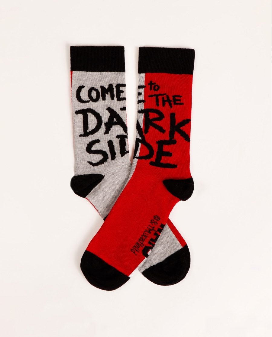 STAR WARS Calcetín Mediano Lado Oscuro para Hombre, (Caja de 6 unidades) SURTIDO