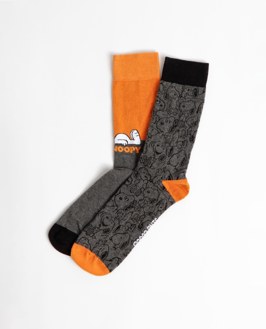 PEANUTS Calcetín Yellow Snoopy para Hombre, (Caja de 6 pares) SURTIDO PEANUTS Calcetín Yellow Snoopy para Hombre, (Caja de 6 pares) SURTIDO