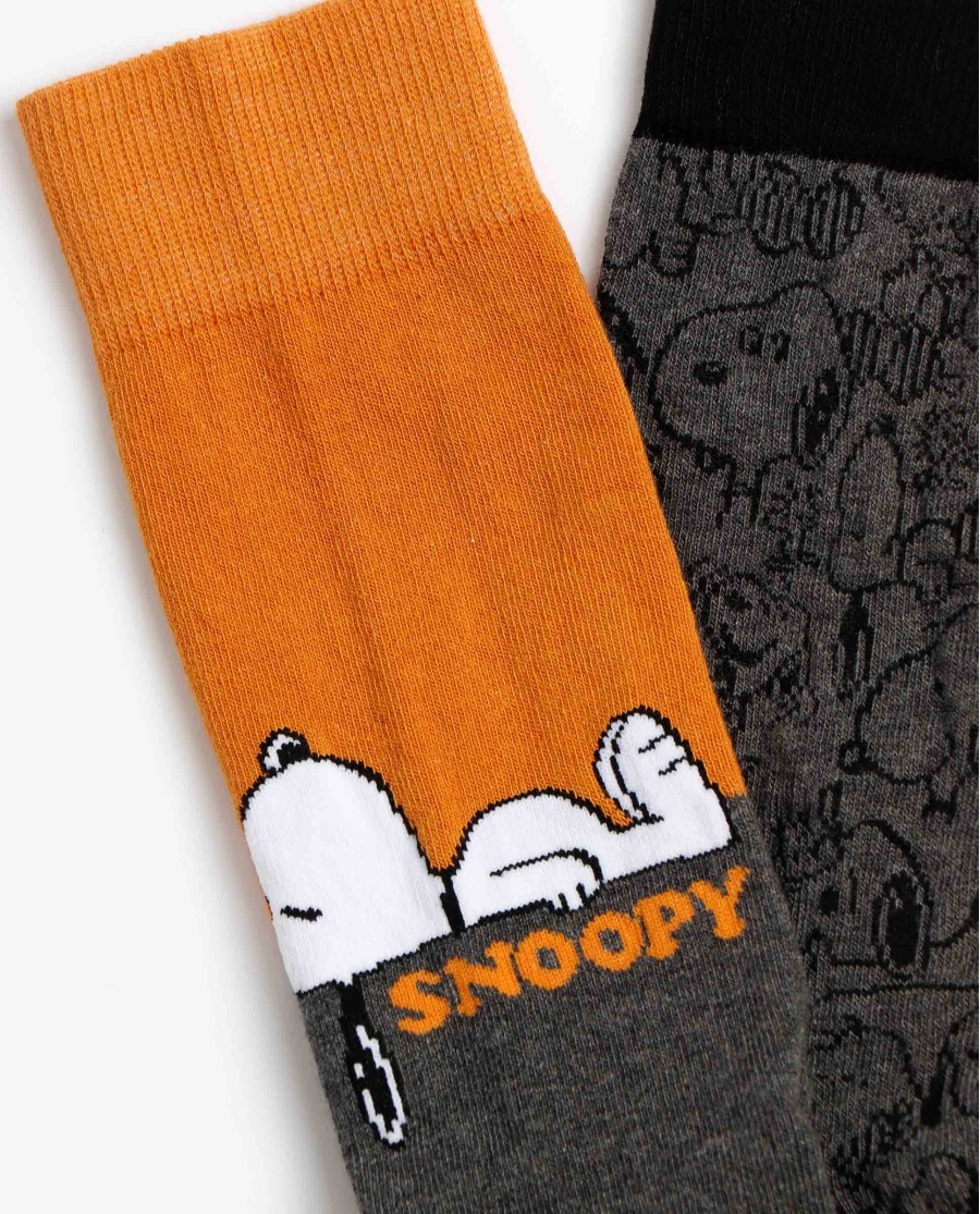 PEANUTS Calcetín Yellow Snoopy para Hombre, (Caja de 6 pares) SURTIDO PEANUTS Calcetín Yellow Snoopy para Hombre, (Caja de 6 pares) SURTIDO