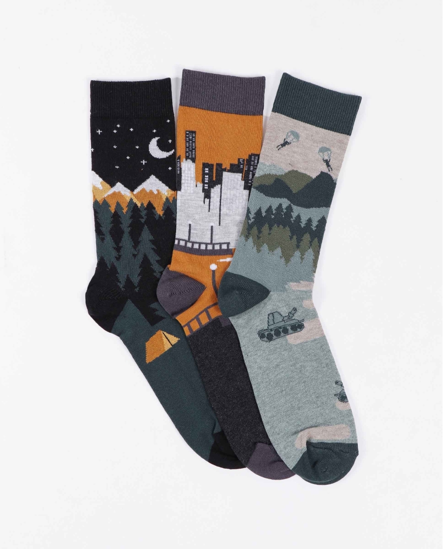 DIVER Calcetín Mediano Escenas para Hombre, (Caja de 12 pares) SURTIDO DIVER Calcetín Mediano Escenas para Hombre, (Caja de 12 pares) SURTIDO