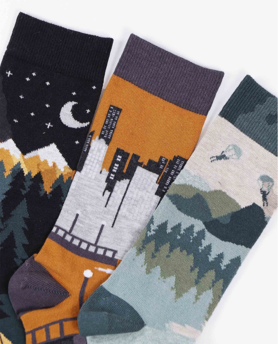 DIVER Calcetín Mediano Escenas para Hombre, (Caja de 12 pares) SURTIDO DIVER Calcetín Mediano Escenas para Hombre, (Caja de 12 pares) SURTIDO