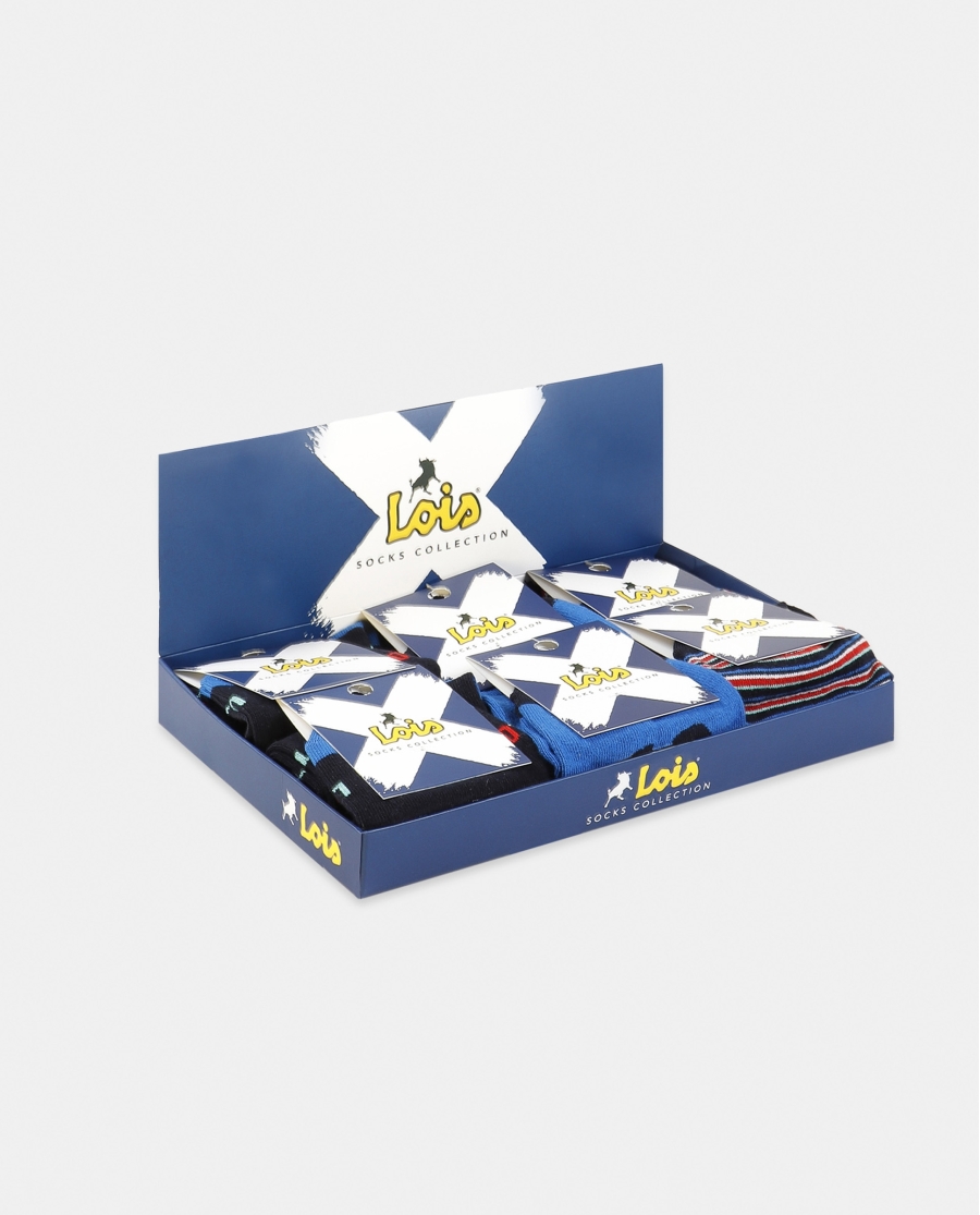 LOIS Calcetín Tobillero Lois Earth para Hombre, (Caja de 6 unidades) SURTIDO LOIS Calcetín Tobillero Lois Earth para Hombre, (Caja de 6 unidades) SURTIDO