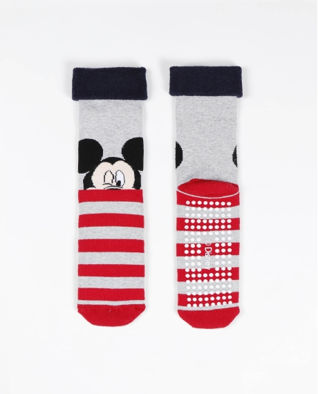 DISNEY Calcetín Antideslizante Mickey & Minnie para Mujer, (Caja de 12 pares) SURTIDO 2