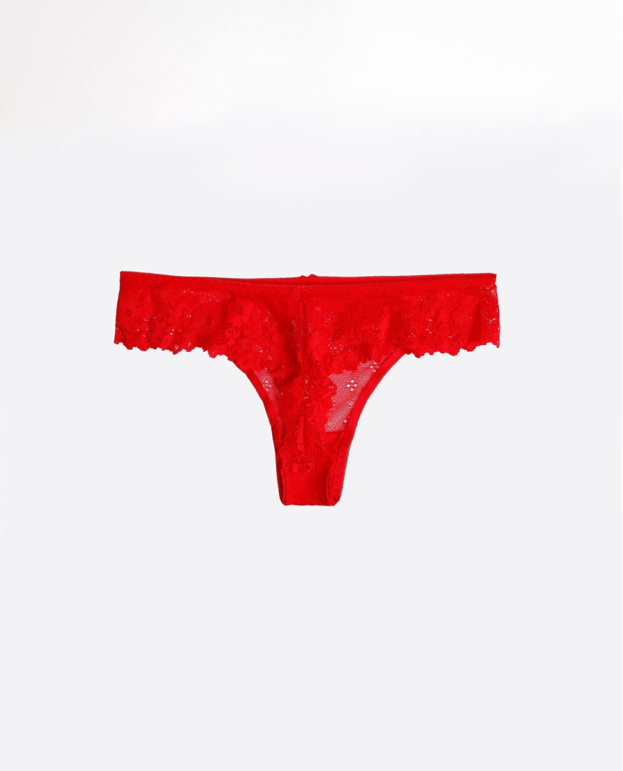 ADMAS Tanga Puntilla con Envase Regalo para Mujer, (Caja de 24 unidades) ROJO ADMAS Tanga Puntilla con Envase Regalo para Mujer, (Caja de 24 unidades) ROJO