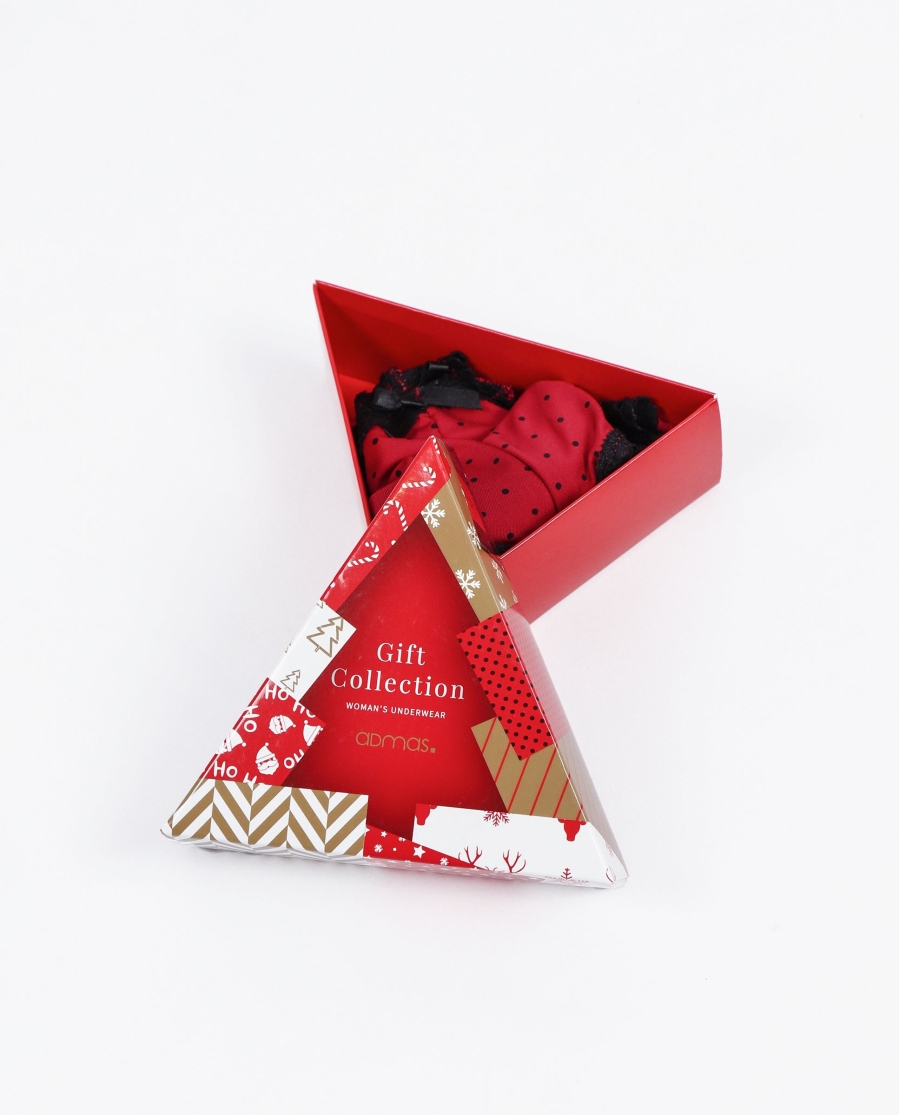 ADMAS Culotte Topos para Mujer, (Caja de 12 unidades) ROJO RUBÍ