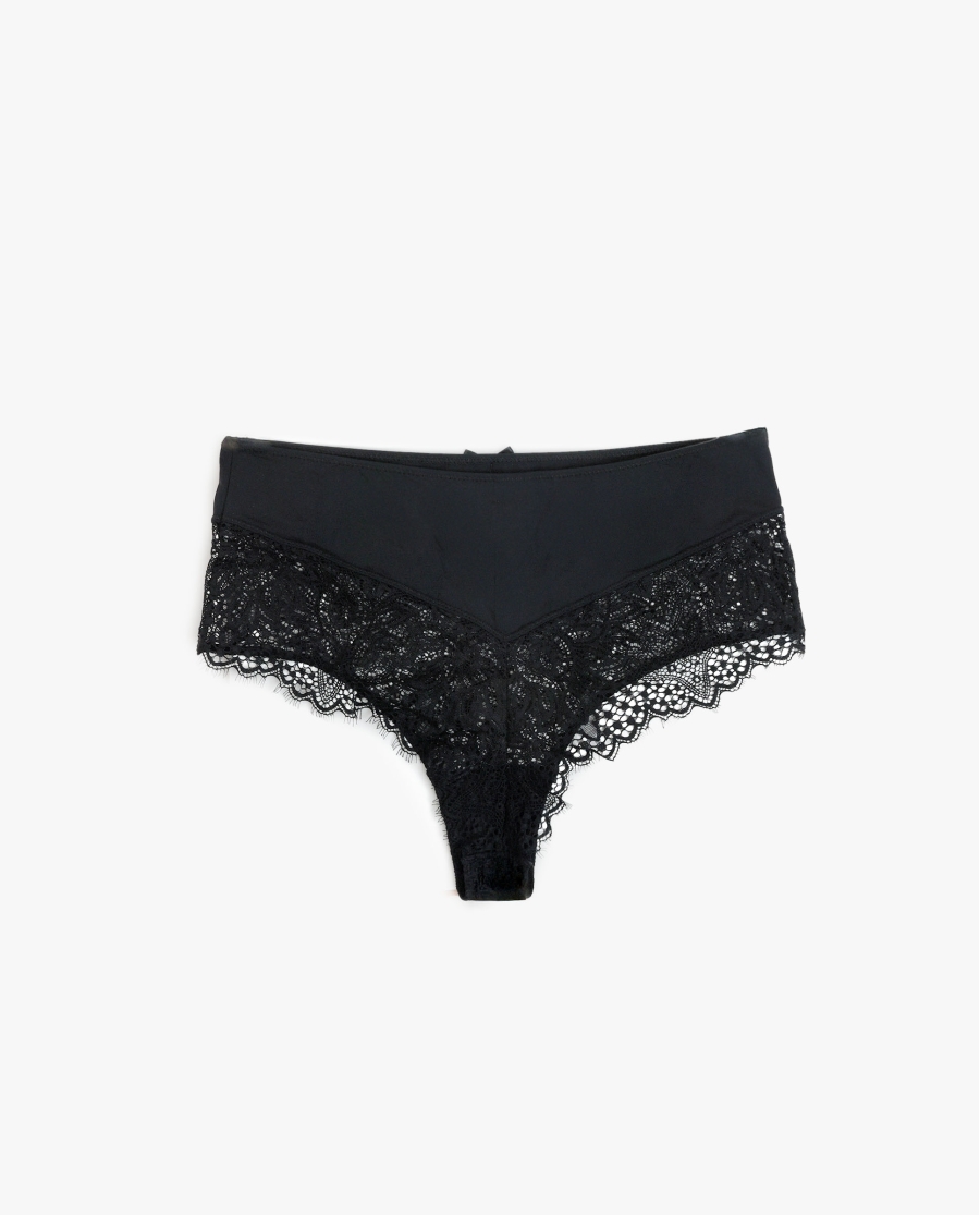 ADMAS Braga Alta Puntilla con Envase Regalo para Mujer, (Caja de 12 unidades) NEGRO