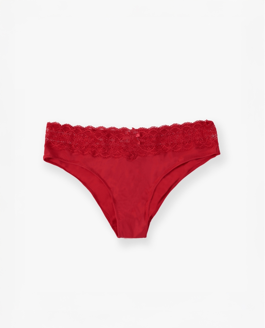 ADMAS Braga Basic con Envase Regalo para Mujer, (Caja de 6 unidades) ROJO