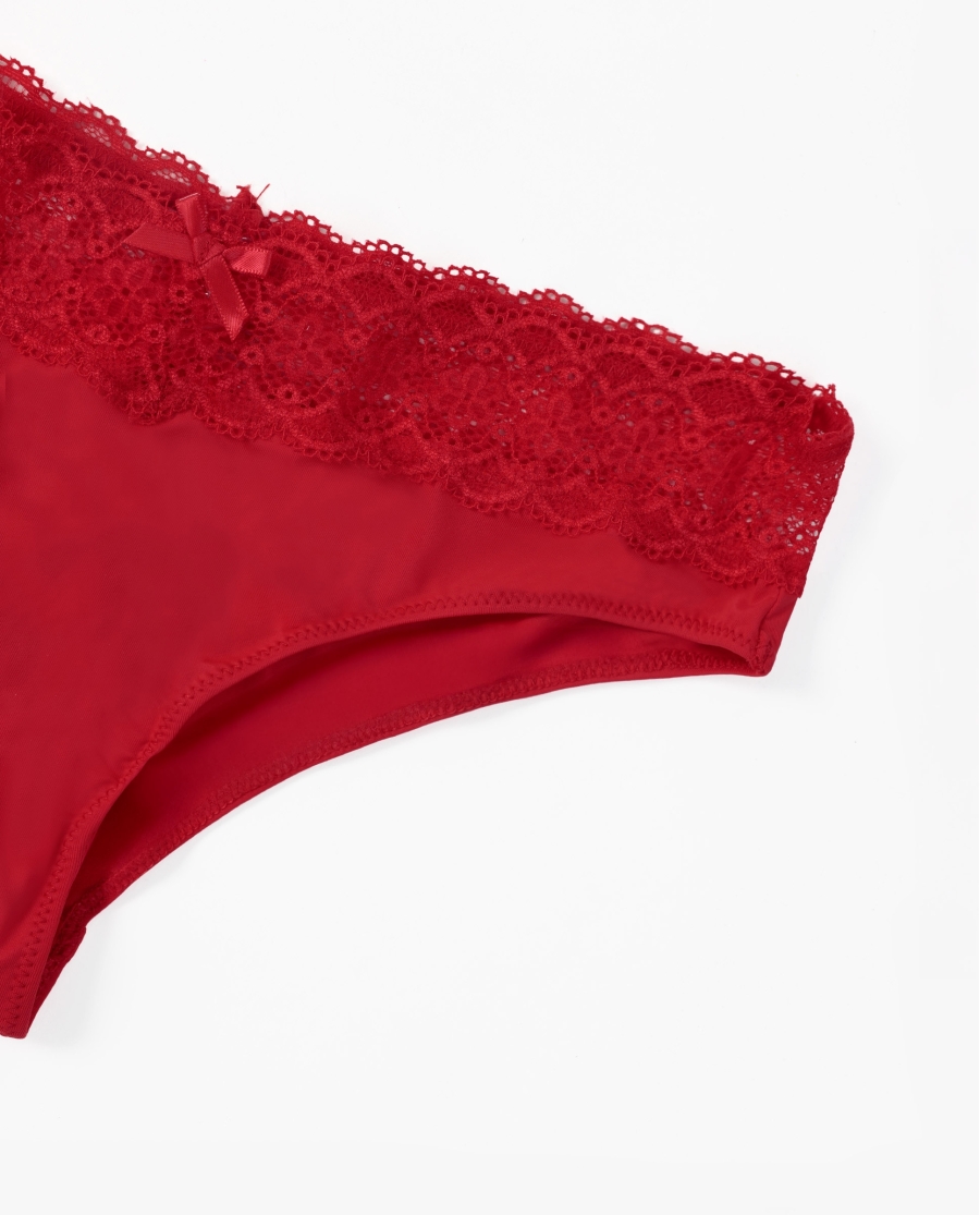 ADMAS Braga Basic con Envase Regalo para Mujer, (Caja de 6 unidades) ROJO