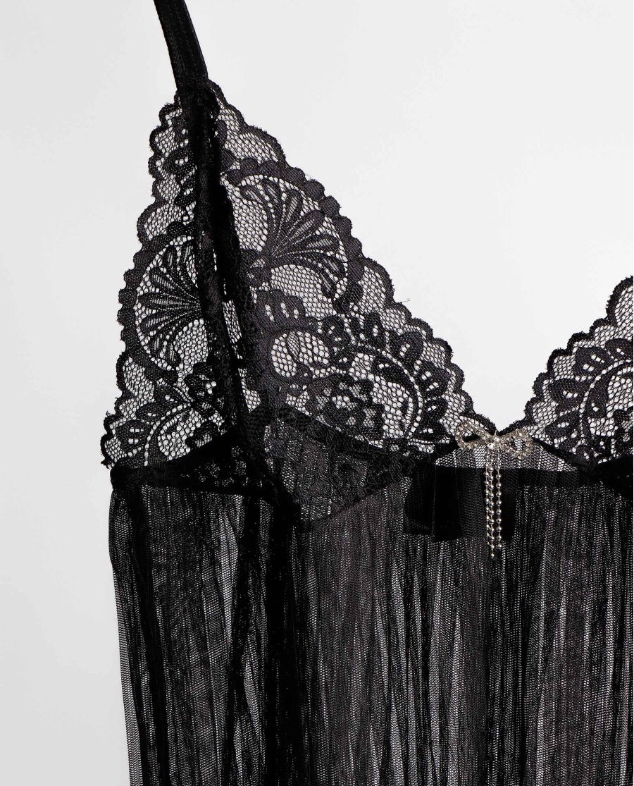 ADMAS Tentación Plisada para Mujer NEGRO ADMAS Tentación Plisada para Mujer NEGRO