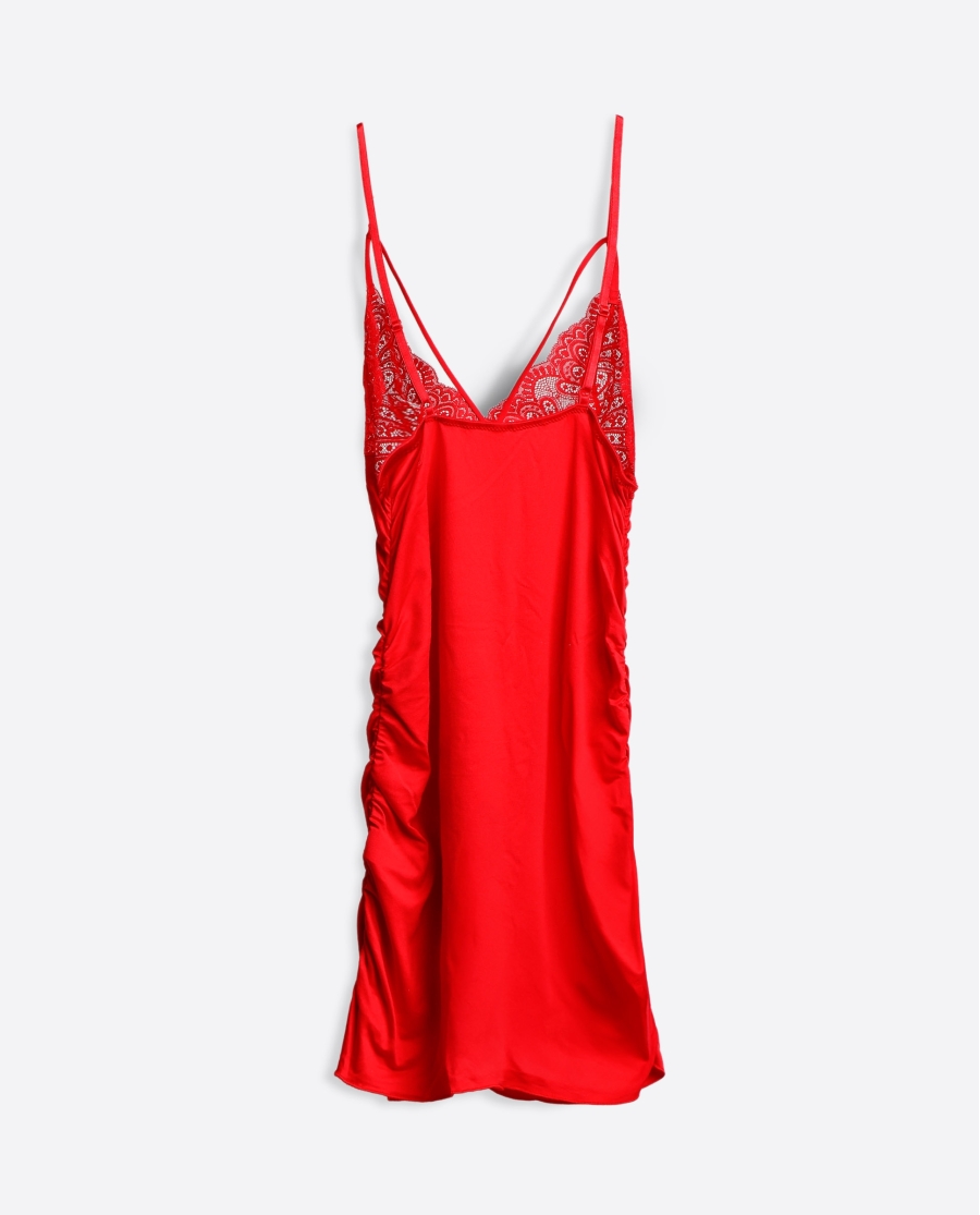 ADMAS Tentación Arrugada para Mujer ROJO