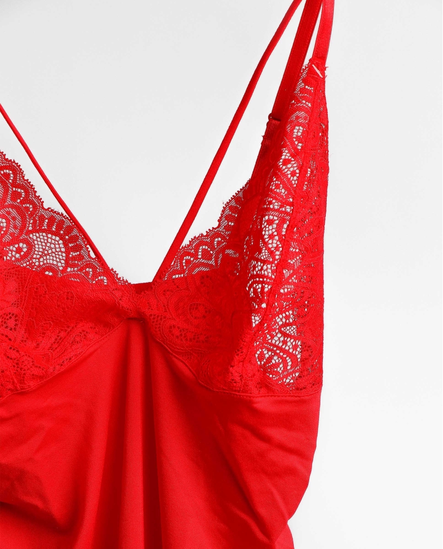 ADMAS Tentación Arrugada para Mujer ROJO