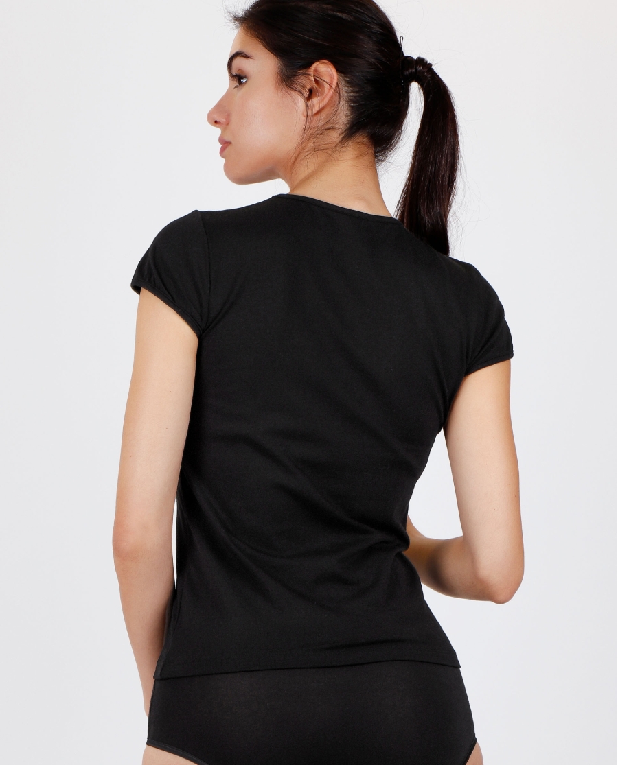 ADMAS Camiseta Manga Corta Soft Warm para Mujer NEGRO ADMAS Camiseta Manga Corta Soft Warm para Mujer NEGRO