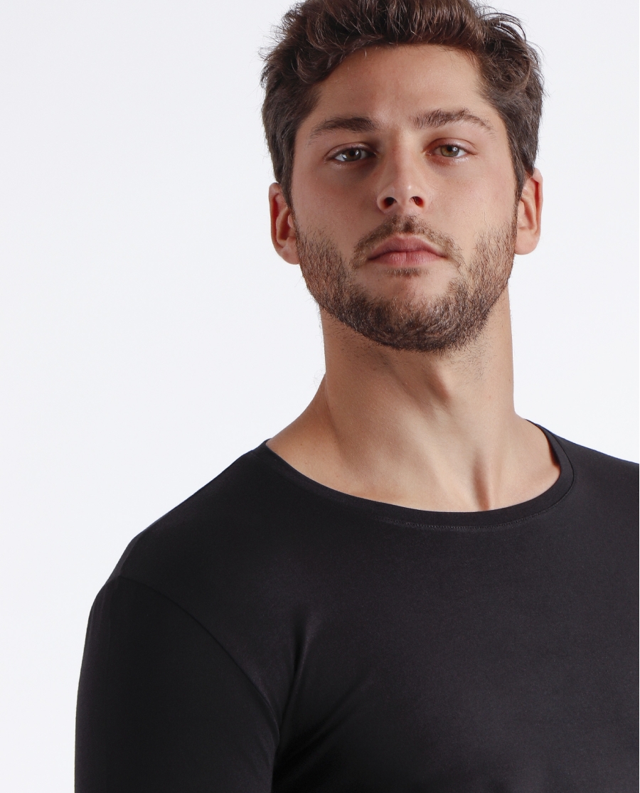ADMAS Camiseta Manga Larga Soft Warm para Hombre NEGRO ADMAS Camiseta Manga Larga Soft Warm para Hombre NEGRO