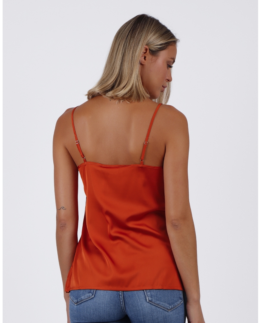 ADMAS Camiseta Tirante Puntilla Escote para Mujer CALDERA