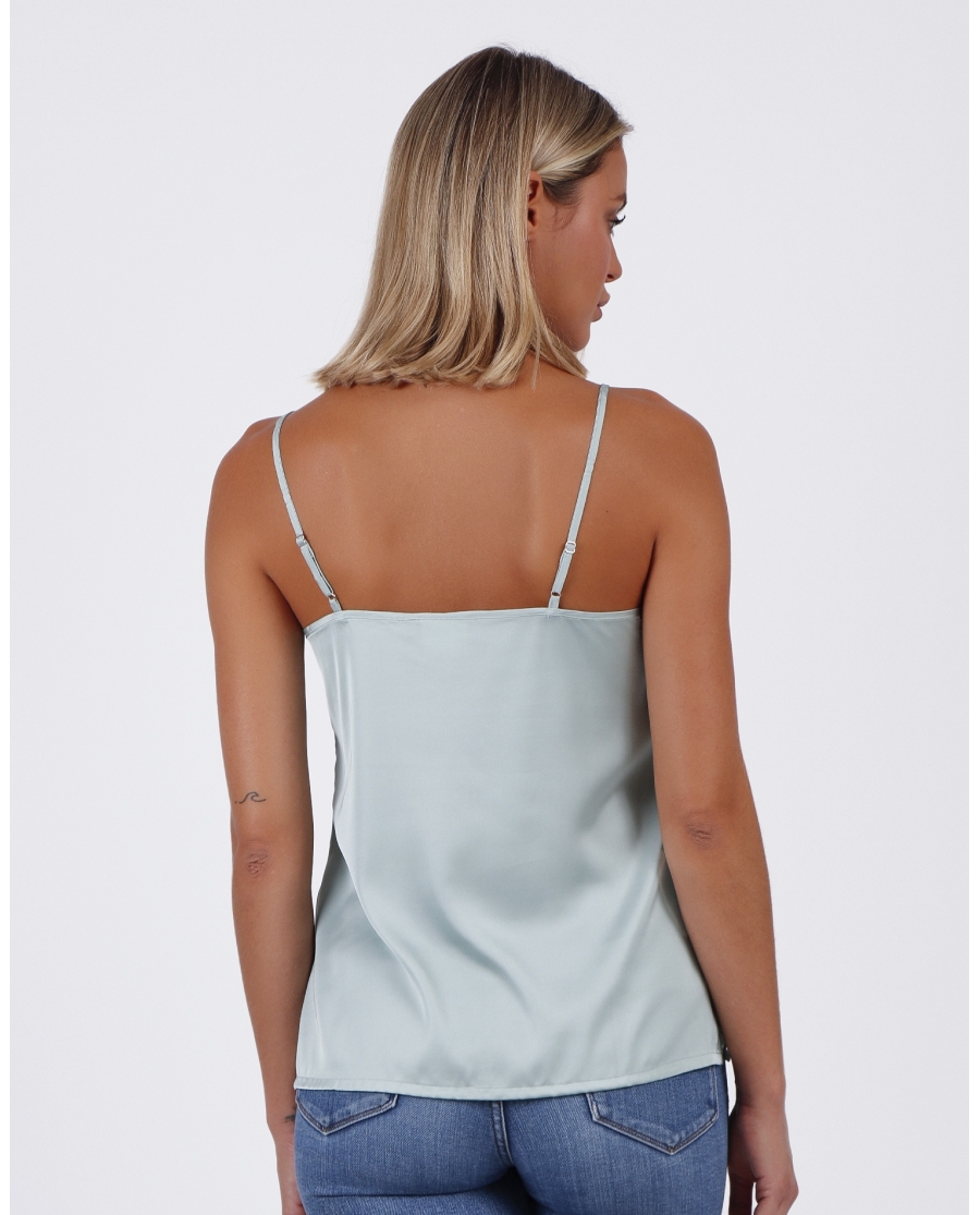 ADMAS Camiseta Tirante Puntilla Escote para Mujer VERDE AGUA ADMAS Camiseta Tirante Puntilla Escote para Mujer VERDE AGUA