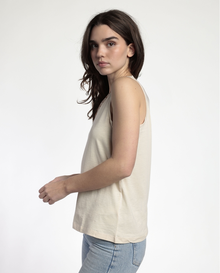 ADMAS Camiseta Sin Mangas Mexico para Mujer CRUDO