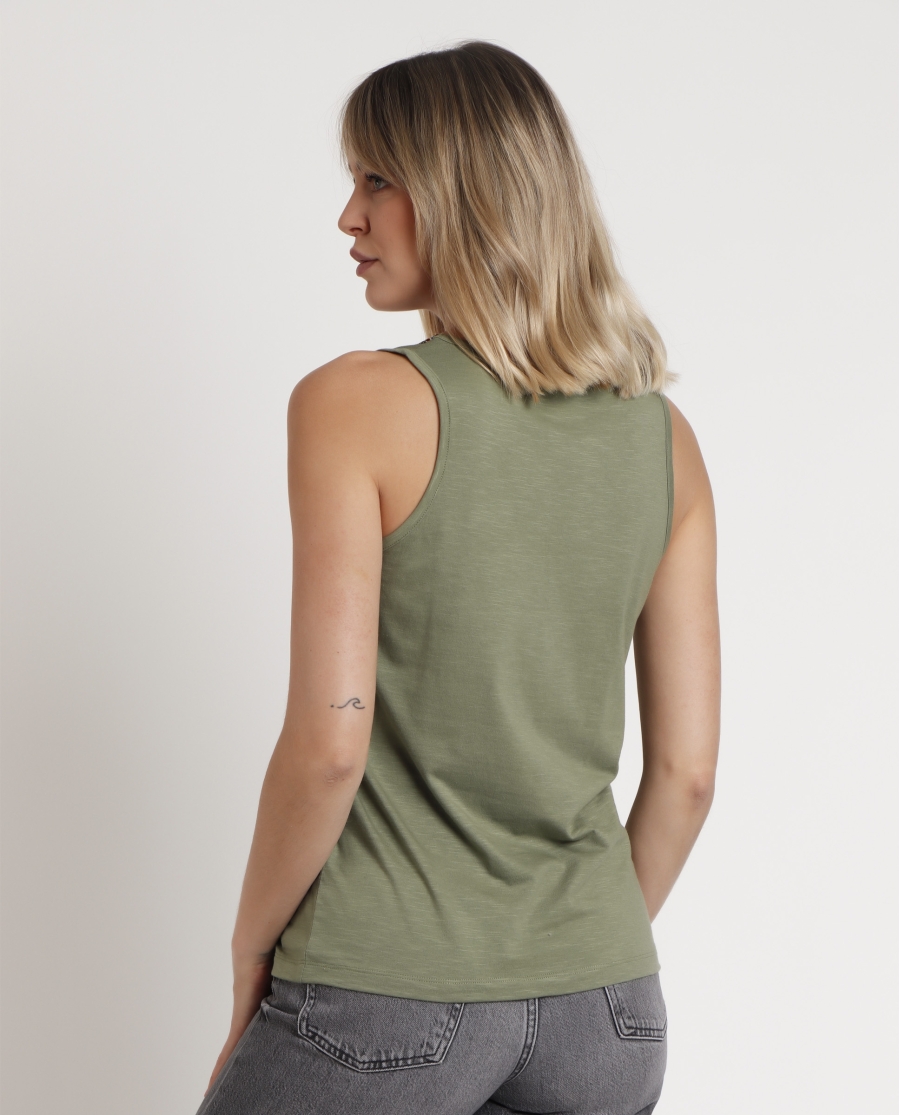 ADMAS Camiseta Sin Mangas Mexico para Mujer OLIVA