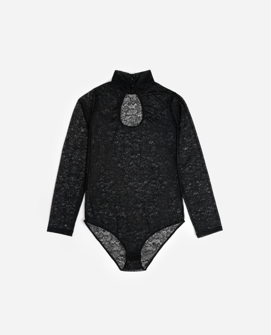 ADMAS Body Manga Larga Night Dolce para Mujer NEGRO