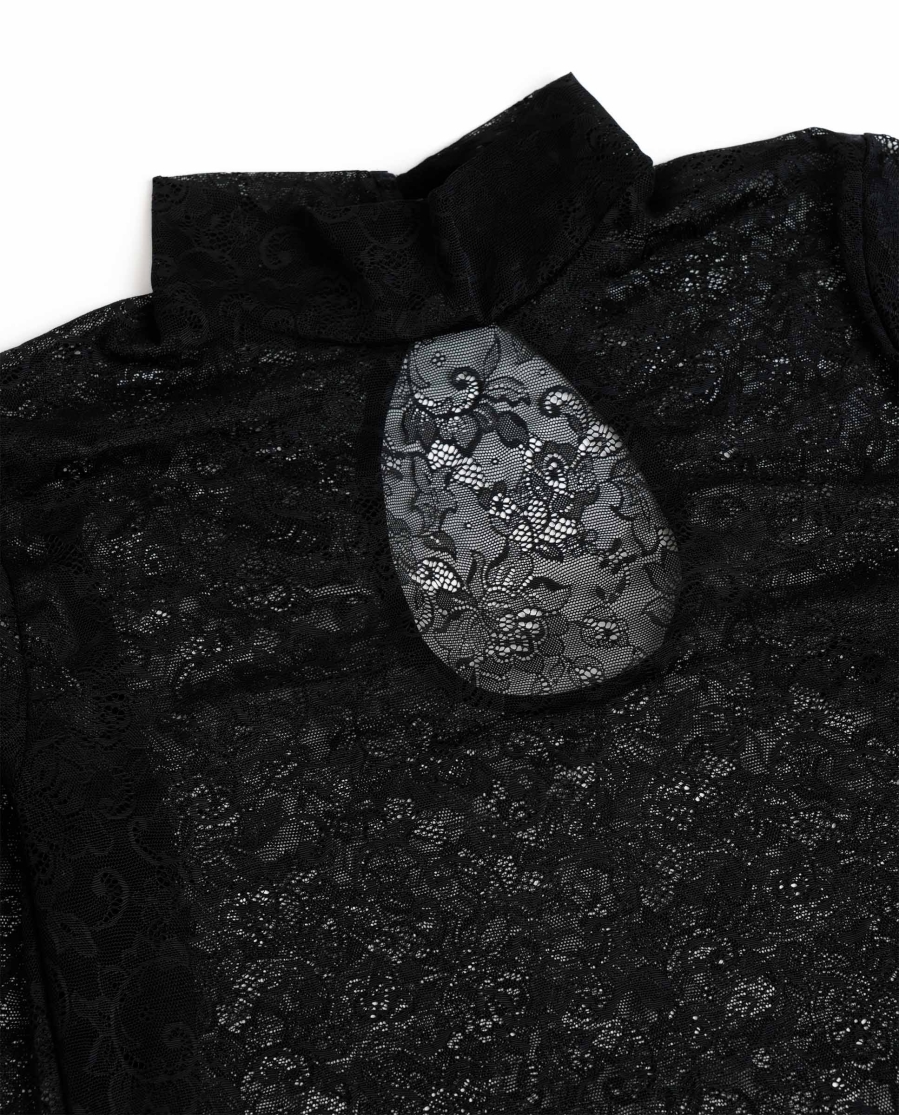 ADMAS Body Manga Larga Night Dolce para Mujer NEGRO