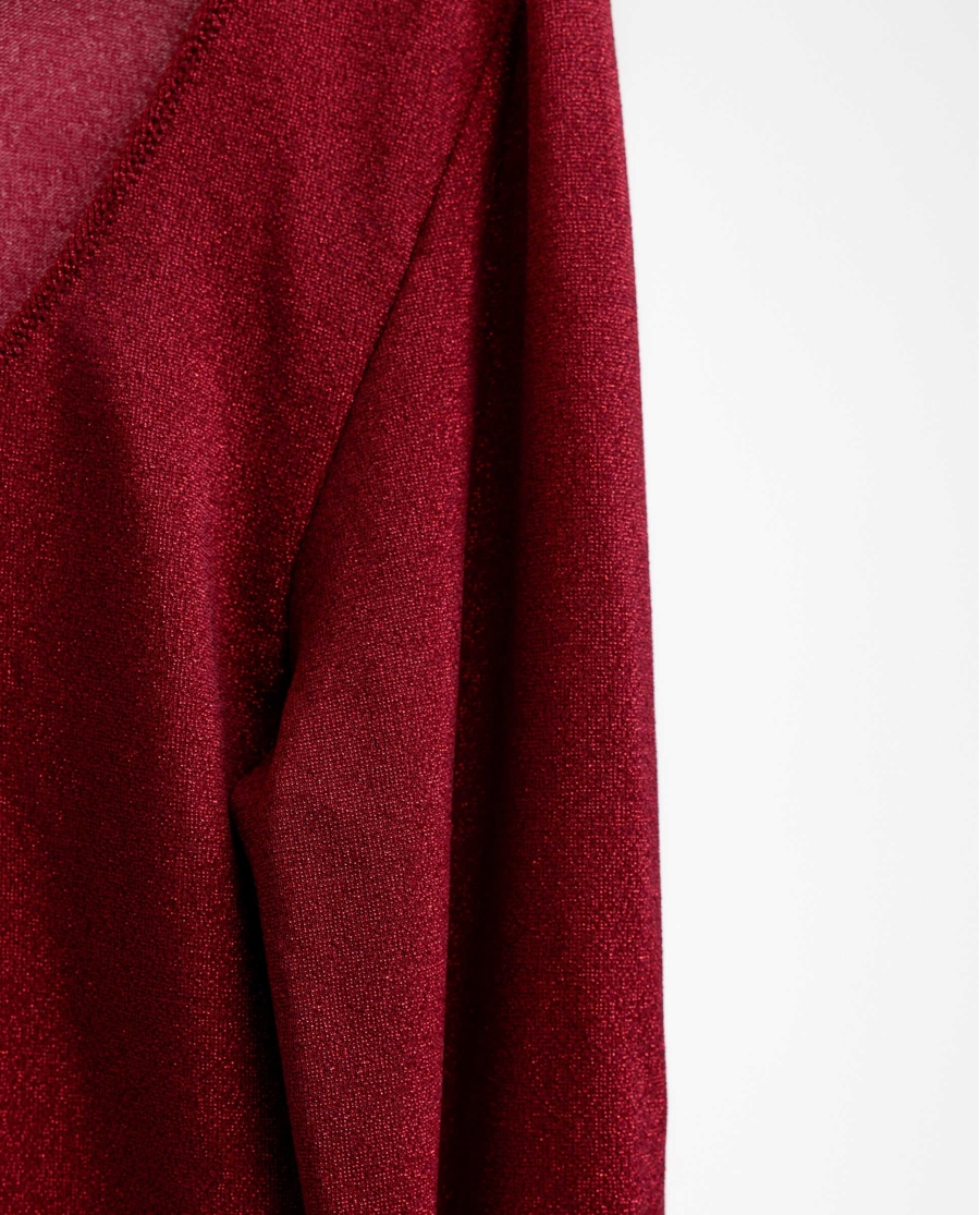 ADMAS Camiseta Manga Larga Brillos para Mujer ROJO ADMAS Camiseta Manga Larga Brillos para Mujer ROJO