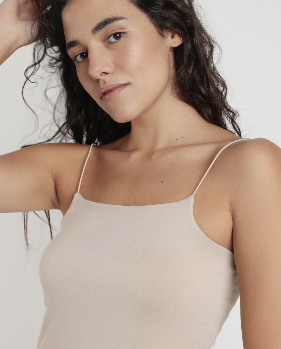 ADMAS Camiseta Interior Tirantes Invisible para Mujer PIEL ADMAS Camiseta Interior Tirantes Invisible para Mujer PIEL