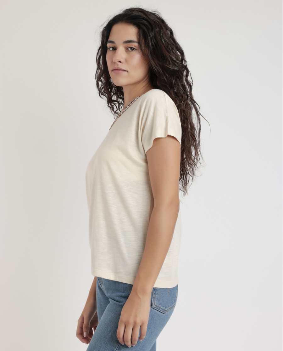 ADMAS Camiseta Manga Caída Mexico para Mujer CRUDO