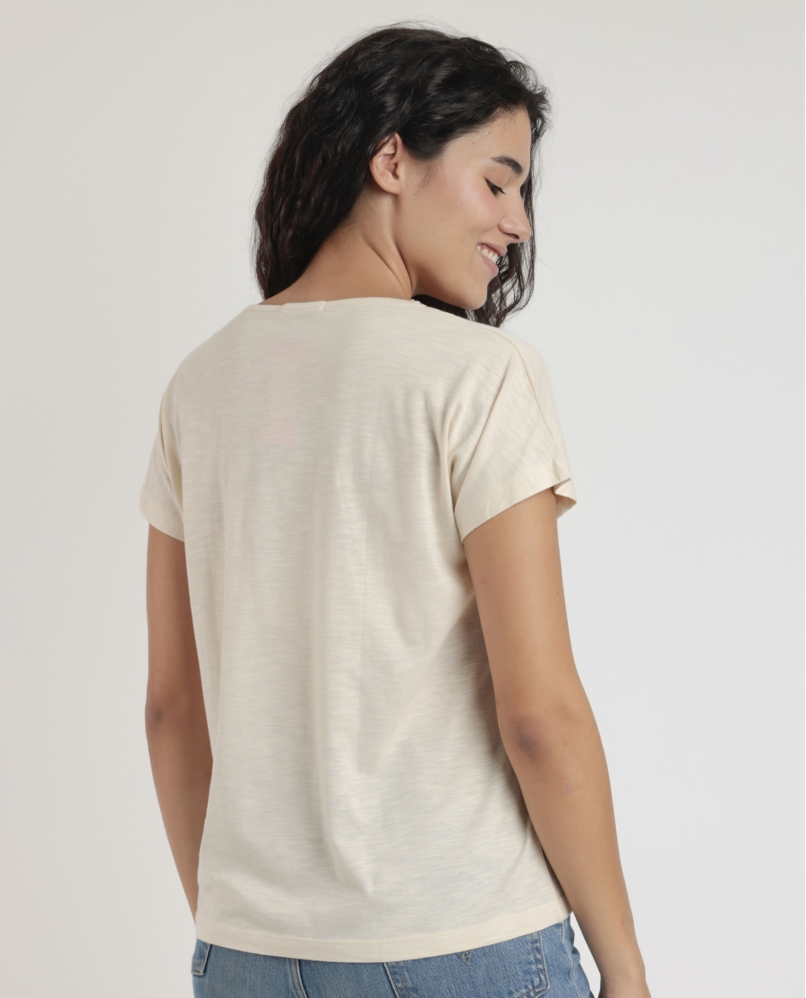 ADMAS Camiseta Manga Caída Mexico para Mujer CRUDO