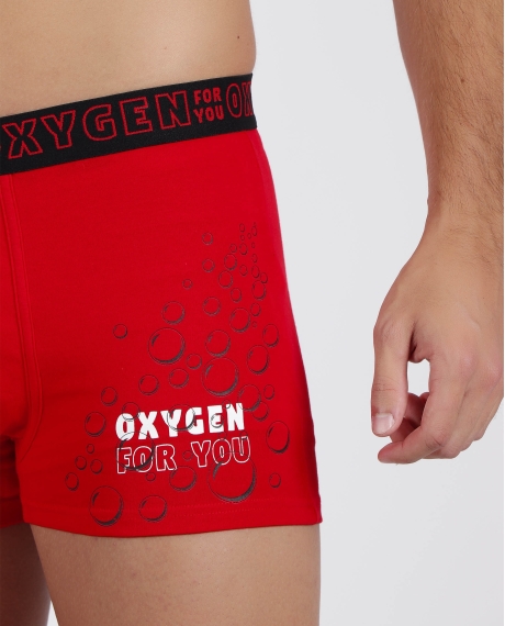 ADMAS Calzoncillo/Bóxer Oxygen para Hombre, (Caja 12 unidades) ROJO 2