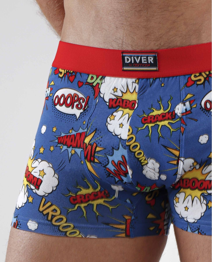 DIVER Calzoncillo/Bóxer Comic para Hombre, (Caja de 2 unidades) PACK FANTASIA DIVER Calzoncillo/Bóxer Comic para Hombre, (Caja de 2 unidades) PACK FANTASIA