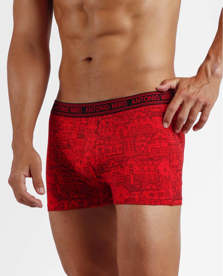 ANTONIO MIRO Calzoncillo/Bóxer Village Caja Regalo para Hombre, (Caja 12 unidades) ROJO