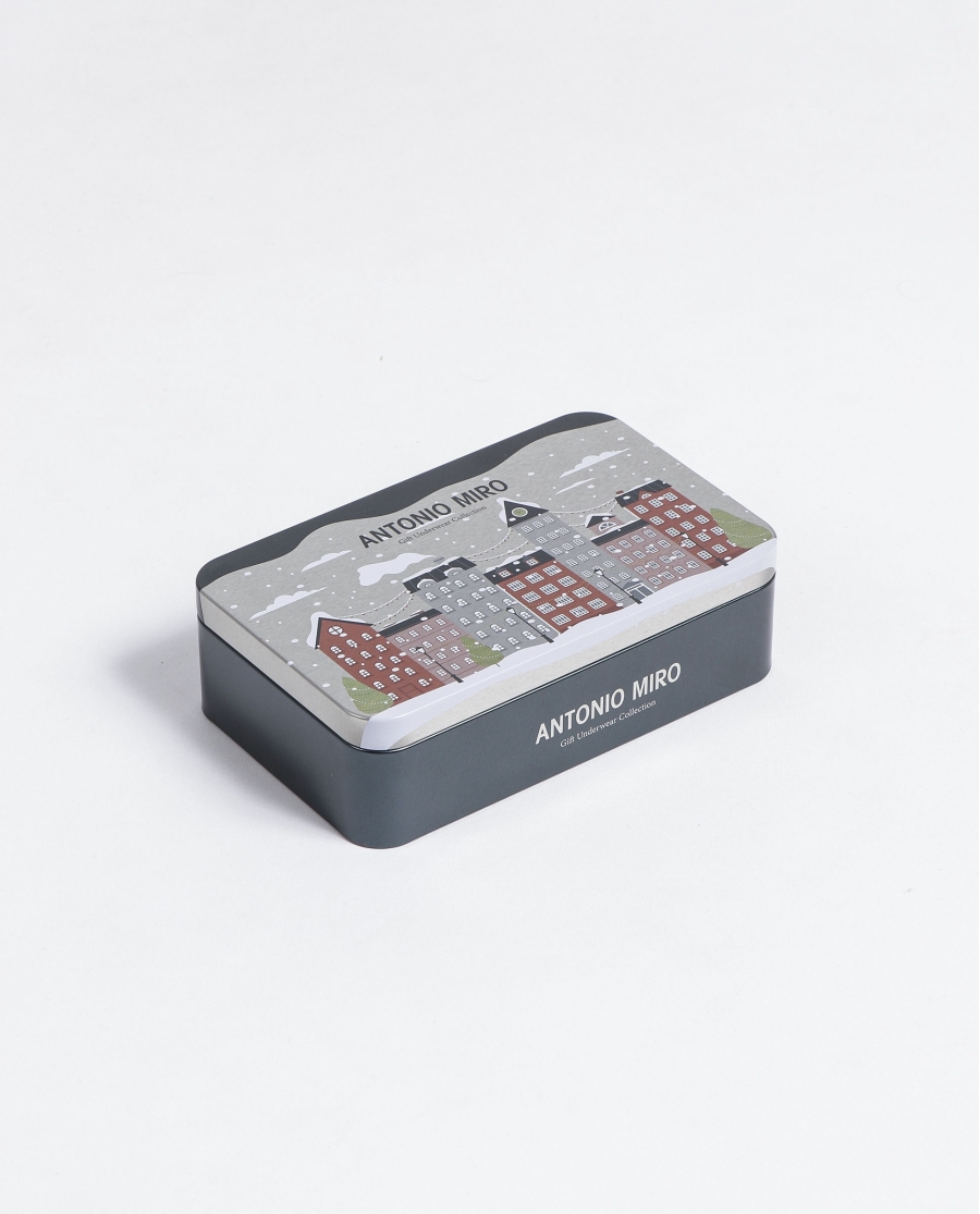 ANTONIO MIRO Calzoncillo/Bóxer Village Caja Regalo para Hombre, (Caja 12 unidades) ROJO