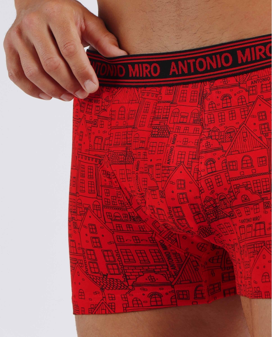 ANTONIO MIRO Calzoncillo/Bóxer Village Caja Regalo para Hombre, (Caja 12 unidades) ROJO