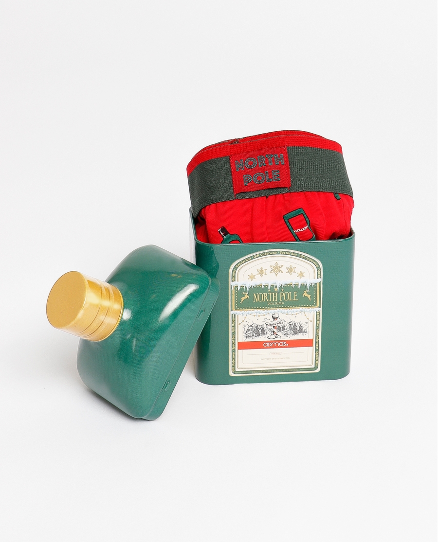 ADMAS Calzoncillo/Boxer North Pole para Hombre ROJO