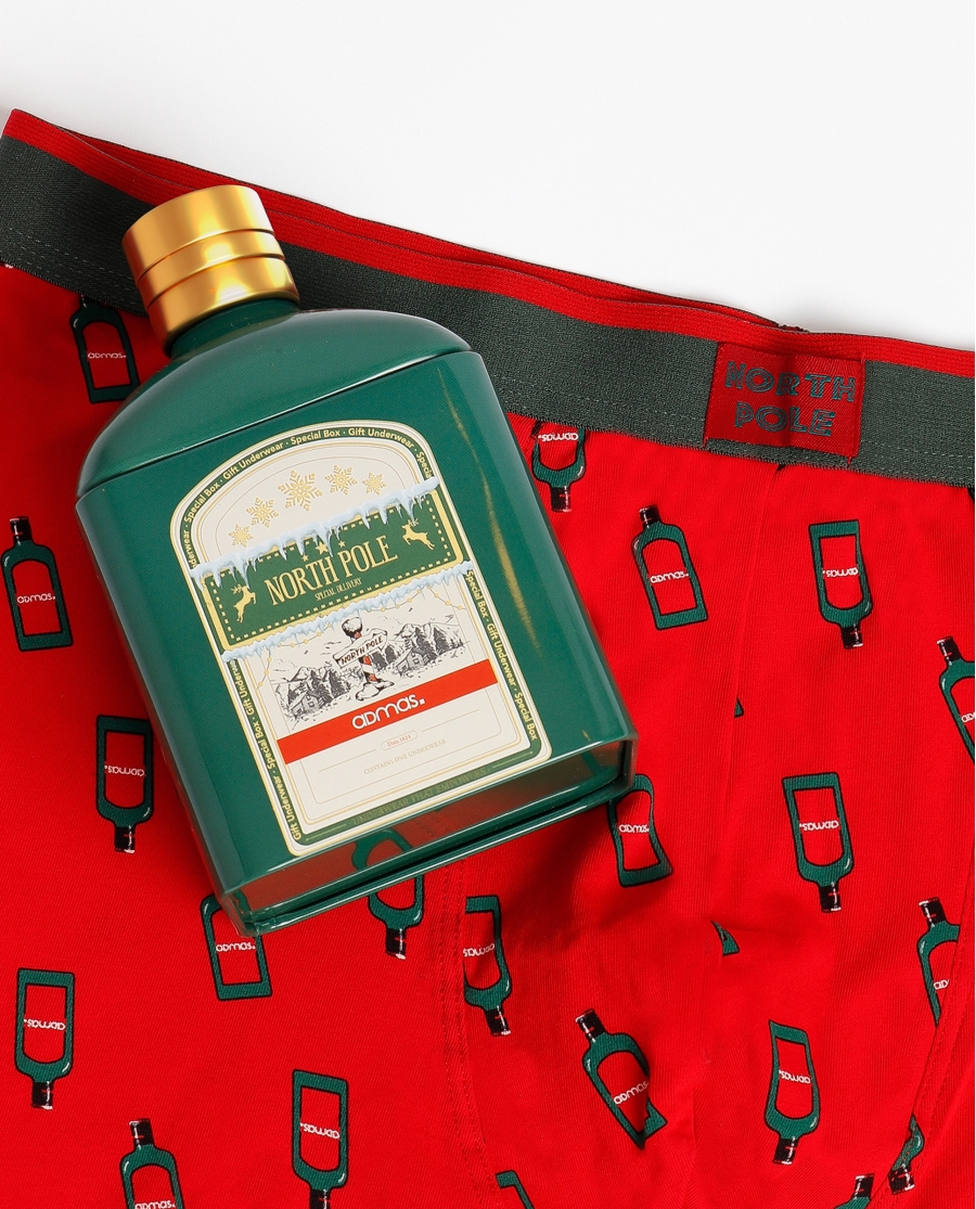 ADMAS Calzoncillo/Boxer North Pole para Hombre ROJO
