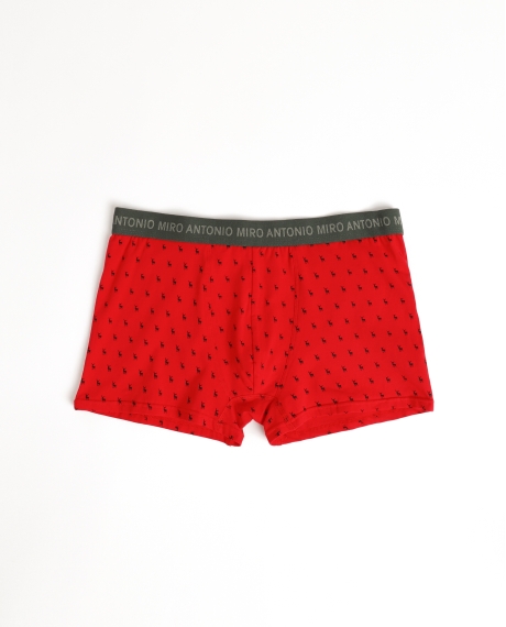ANTONIO MIRO Calzoncillo/Bóxer Ciervos Bote Metal Regalo para Hombre ROJO
