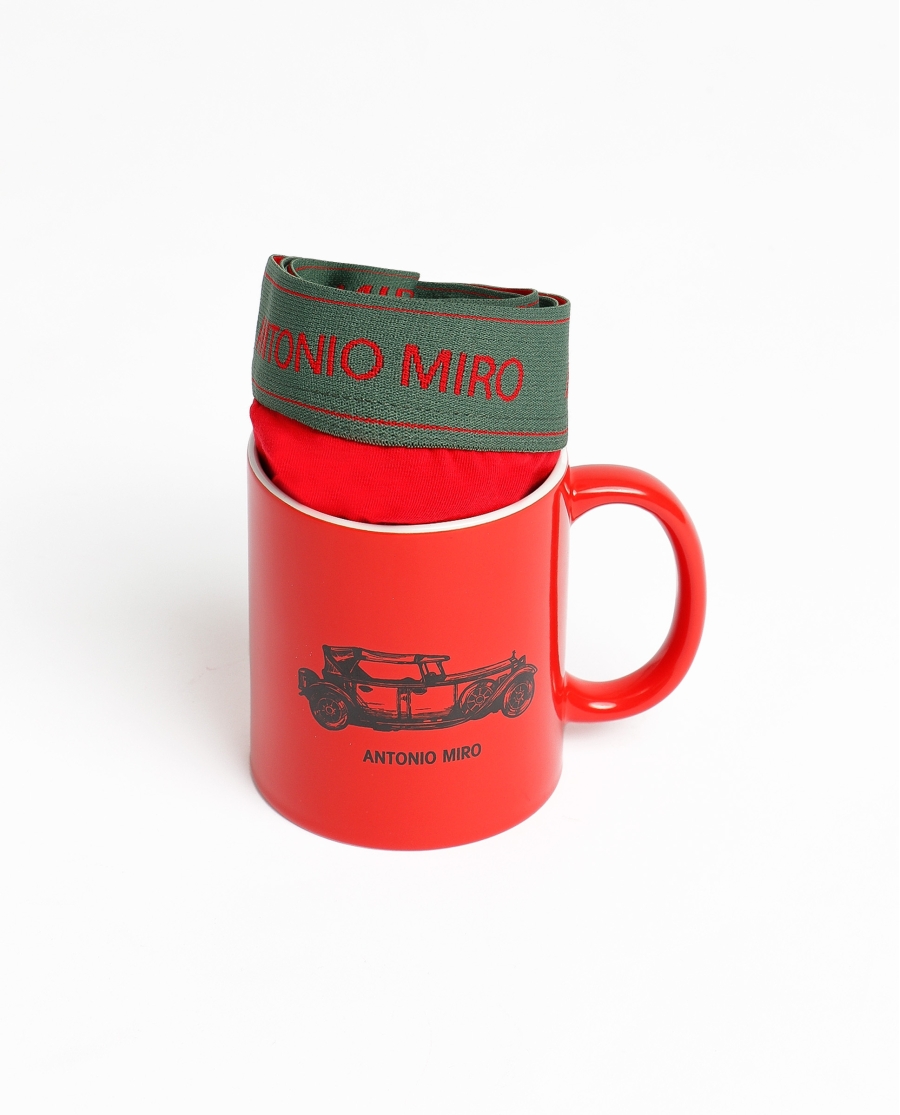 ANTONIO MIRO Calzoncillo/Bóxer Vintage Taza Regalo para Hombre ROJO ANTONIO MIRO Calzoncillo/Bóxer Vintage Taza Regalo para Hombre ROJO
