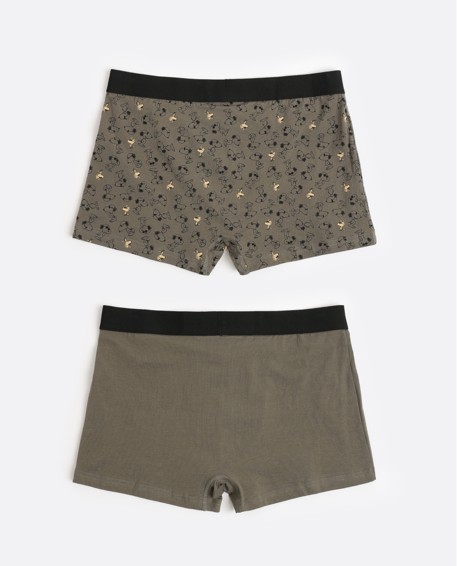 PEANUTS Calzoncillo/Bóxer No Rules Snoopy para Hombre, (Caja de 2 unidades) PACK FANTASIA