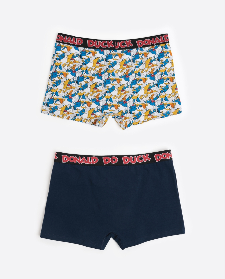 DISNEY Calzoncillo/Bóxer Big Donald para Hombre, (Caja de 2 unidades) PACK FANTASIA DISNEY Calzoncillo/Bóxer Big Donald para Hombre, (Caja de 2 unidades) PACK FANTASIA
