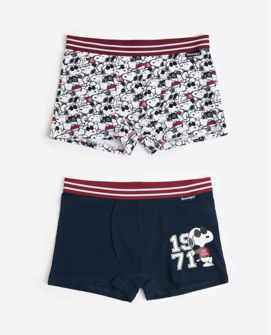 PEANUTS Calzoncillo/Bóxer Joe Cool para Hombre, (Caja de 2 unidades) PACK FANTASIA PEANUTS Calzoncillo/Bóxer Joe Cool para Hombre, (Caja de 2 unidades) PACK FANTASIA