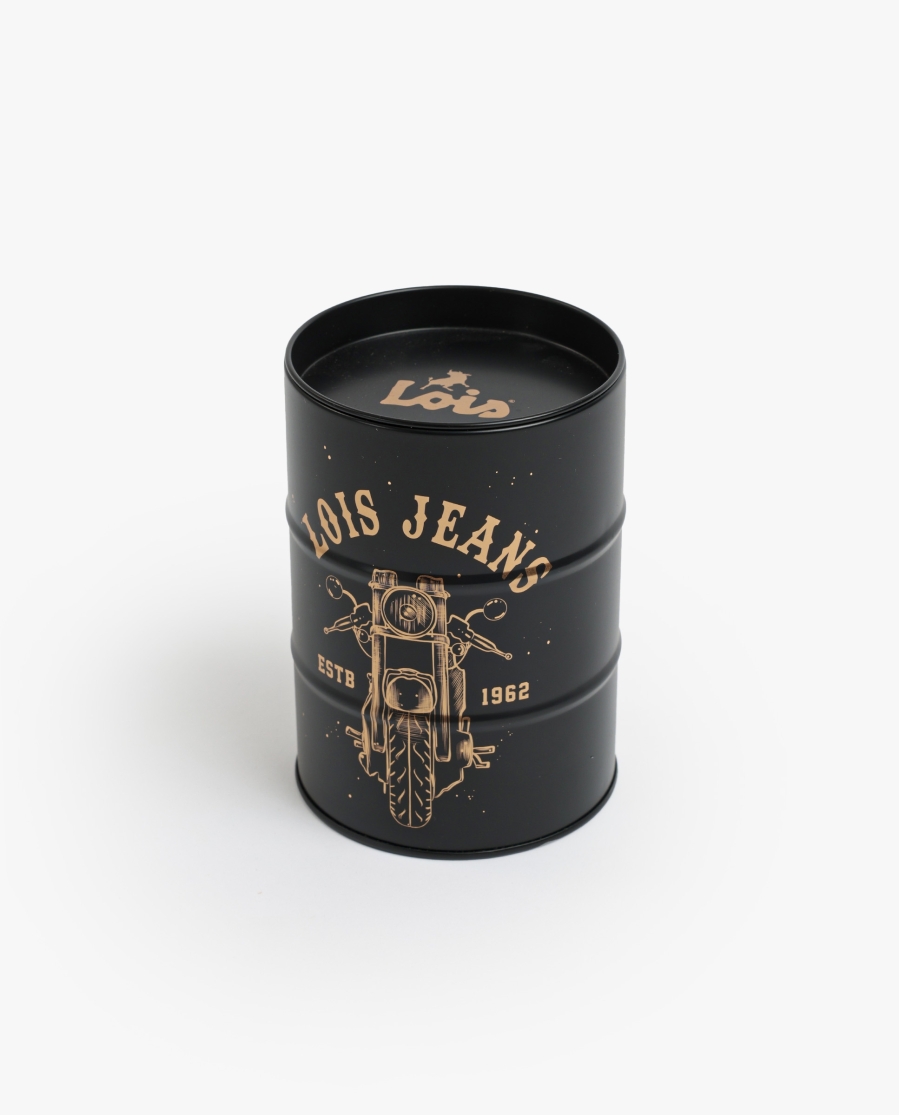 LOIS Calzoncillo/Boxer Moto Bote Metal Regalo para Hombre, (Caja 12 unidades) ROJO