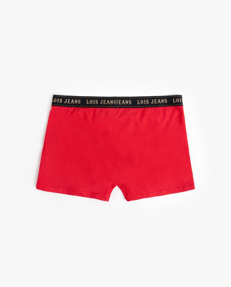 LOIS Calzoncillo/Boxer Moto Bote Metal Regalo para Hombre, (Caja 12 unidades) ROJO