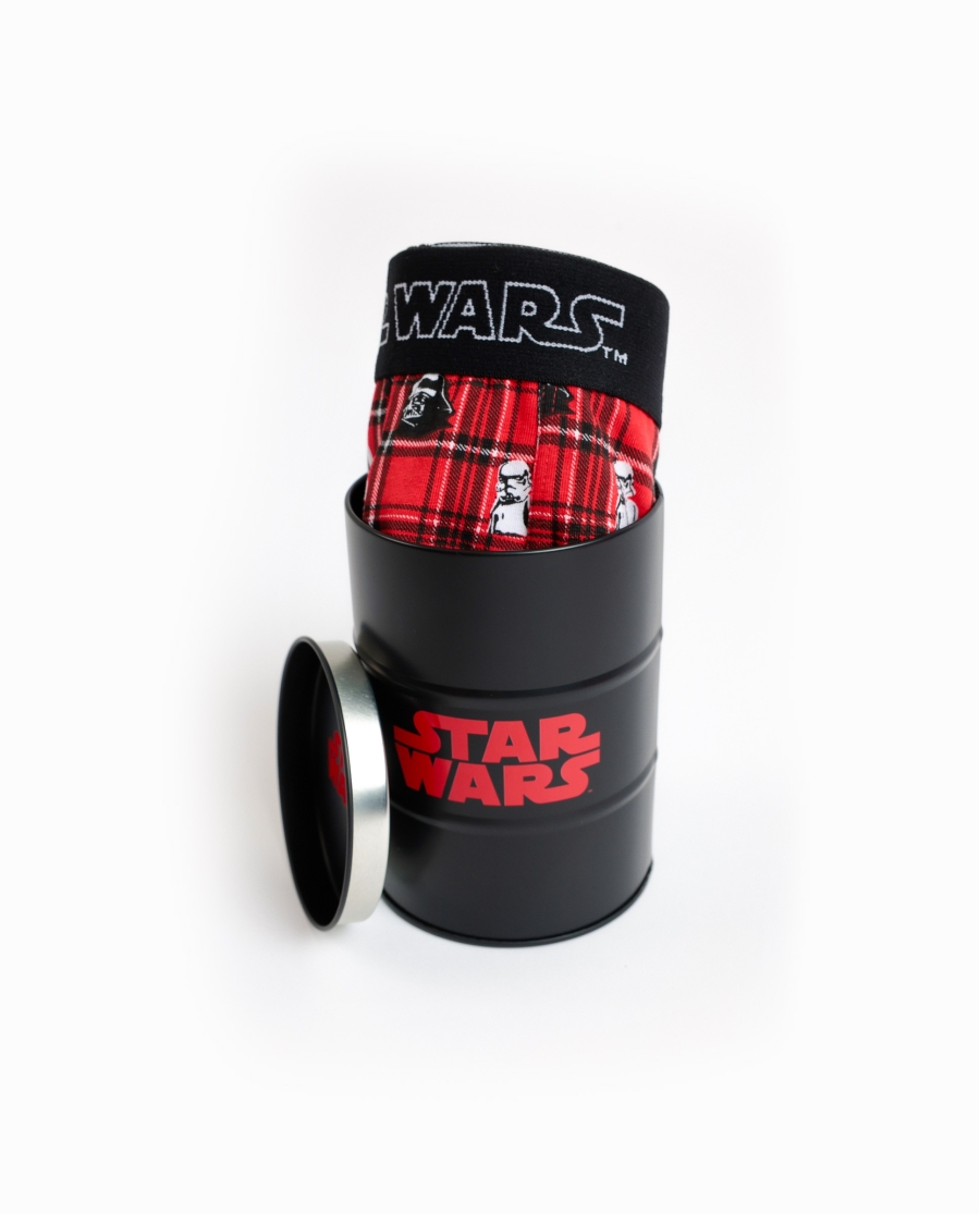 STAR WARS Calzoncillo/Boxer Punk Christmas Caja Regalo para Hombre, (Caja 12 unidades) ROJO