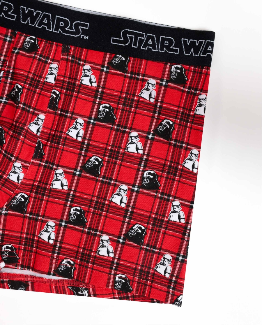 STAR WARS Calzoncillo/Boxer Punk Christmas Caja Regalo para Hombre, (Caja 12 unidades) ROJO