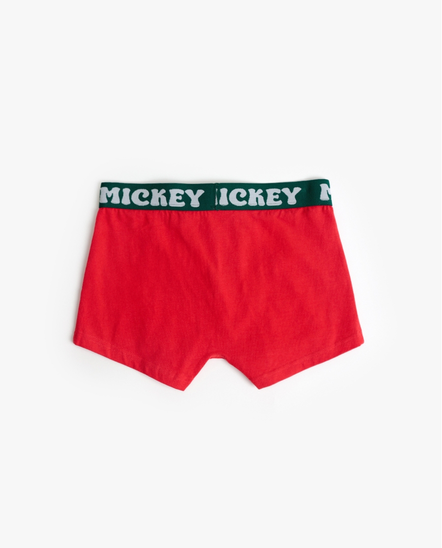DISNEY Calzoncillo/Boxer Mickey Xmas Caja Metal Regalo para Niño, (Caja 12 unidades) ROJO