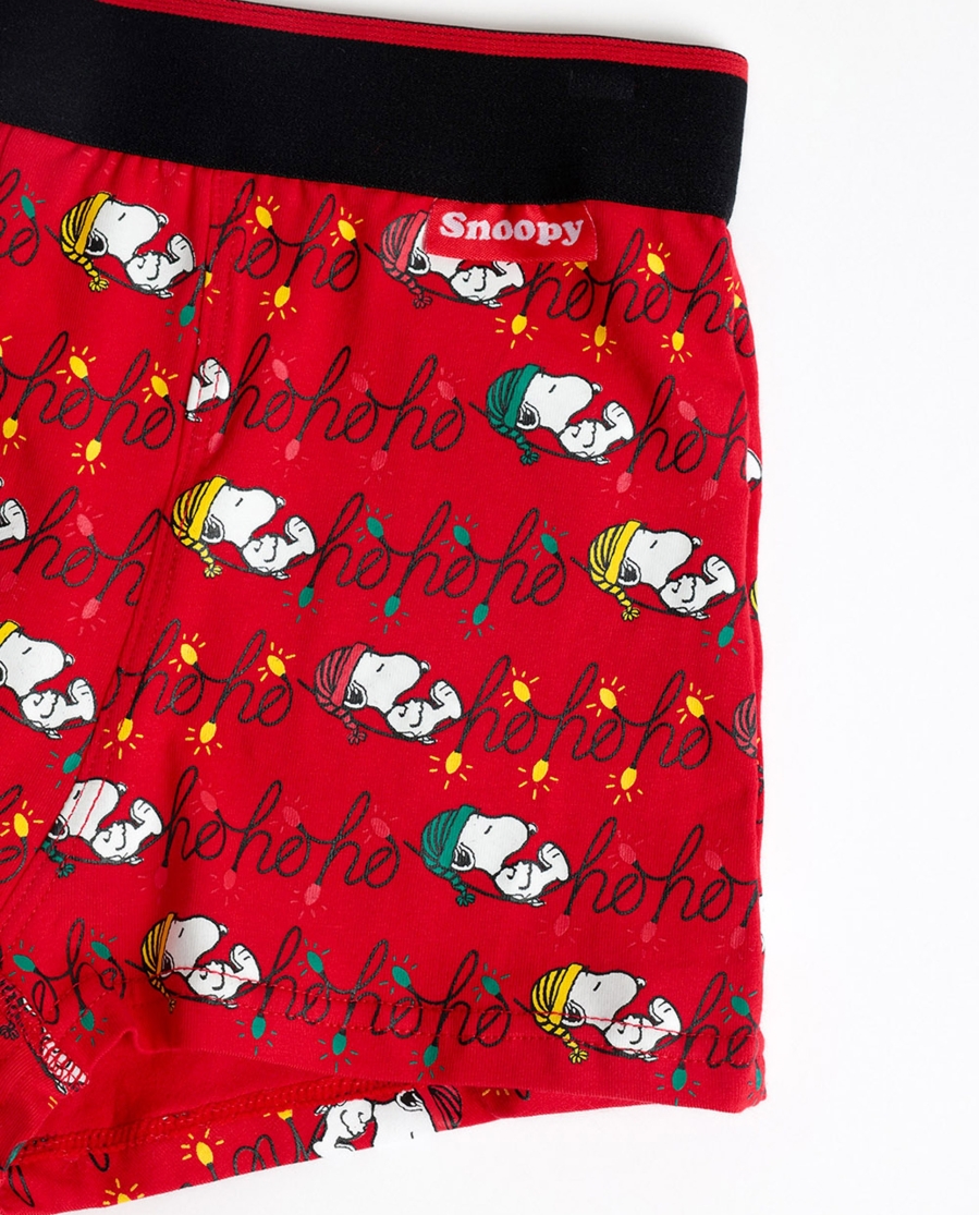 PEANUTS Calzoncillo/Boxer Ho Ho Ho para Niño, (Caja 12 unidades) ROJO PEANUTS Calzoncillo/Boxer Ho Ho Ho para Niño, (Caja 12 unidades) ROJO