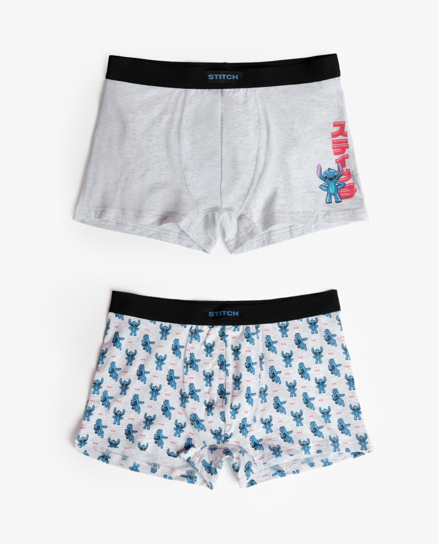 DISNEY Calzoncillo/Boxer Stitch Anime para Hombre, (Caja de 2 unidades) PACK FANTASIA DISNEY Calzoncillo/Boxer Stitch Anime para Hombre, (Caja de 2 unidades) PACK FANTASIA